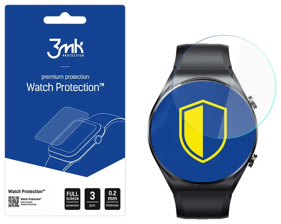 Xiaomi Watch S1 - 3mk Watch Protection™ v. FlexibleGlass Lite screen protector
