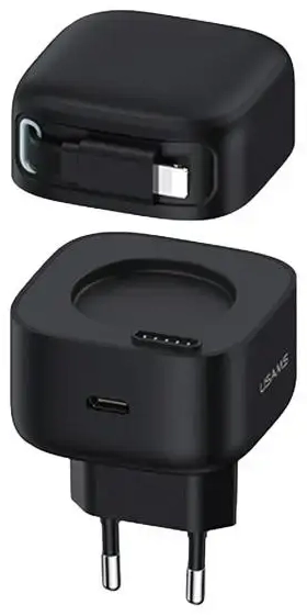 USAMS XMF Series CC209TC01 tīkla lādētājs | 35W | PD, QC, GaN | USB-C | melns