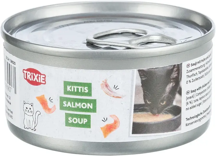 Konserveeritud kassitoit : Trixie Salmon Soup with chicken and salmon, 80 g