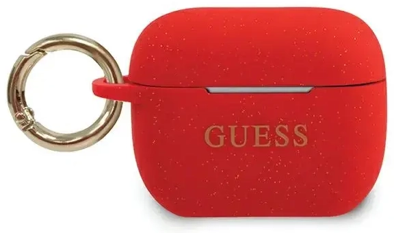 Guess GUACAPSILGLRE AirPods Pro cover czerwony|red Silicone Glitter