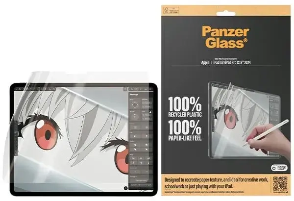 PanzerGlass GraphicPaper iPad Air 2024 12.9" | iPad Pro 2024 12.9" Anti Glare, Case Friendly, Ultra-wide Fit 2836