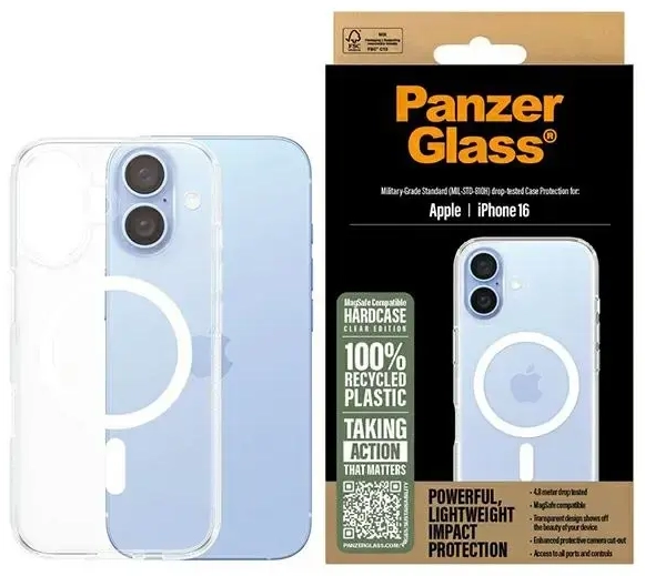 PanzerGlass HardCase iPhone 16 6.1" biały|white MagSafe 1291