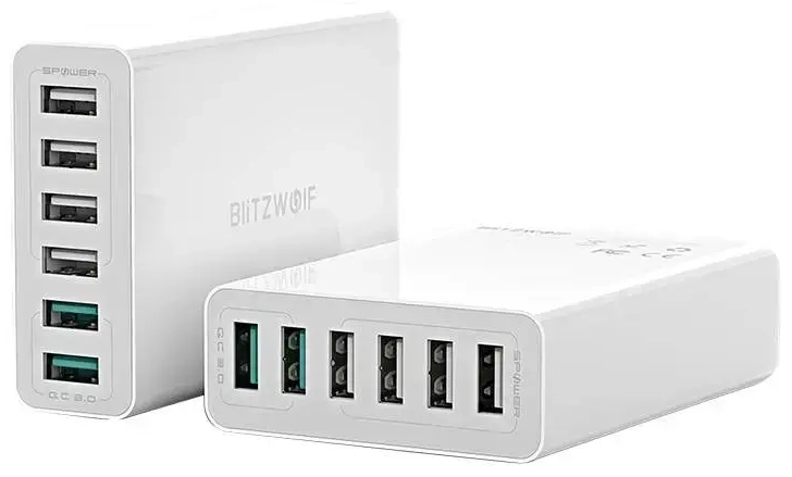 BlitzWolf BW-S15 tīkla lādētājs | 60W | QC3.0 | USB-A | balts