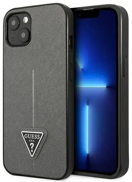 Guess GUHCP14MPSATLG iPhone 14 Plus 6,7" srebrny|silver hardcase SaffianoTriangle Logo