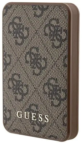 Guess GUPB5LP4GEGW ārējais akumulators (powerbank) | 5000 mAh | 15W | Micro USB, USB-C, USB-A | brūns