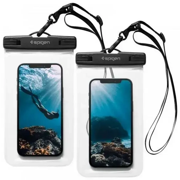 Spigen Waterproof Case A601 Universal 2szt Crystal Clear