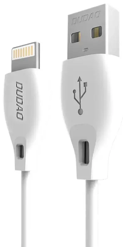 Dudao L4L duomenų perdavimo ir įkrovimo laidas | USB-A į Lightning | 12W | 1m | baltas