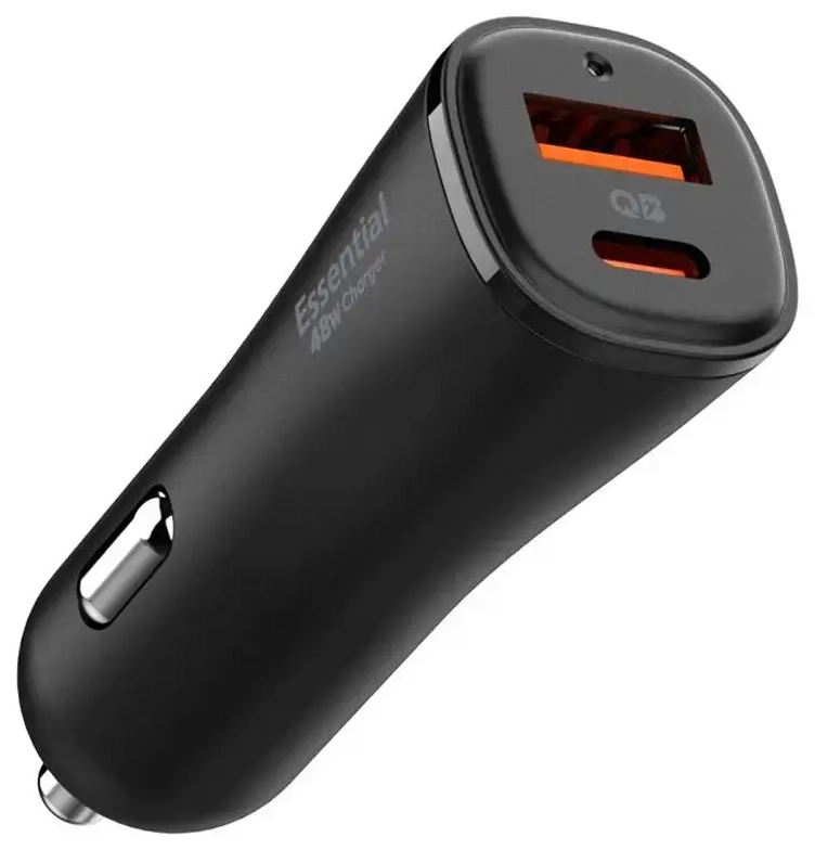 Spigen automašīnas lādētājs | 48W | PD, QC, PPS | USB-C, USB-A | melns