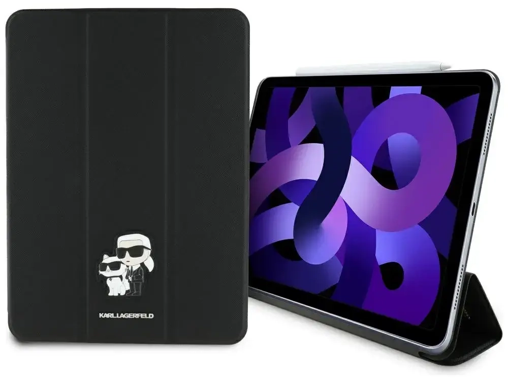 Karl Lagerfeld KLFC11RM24SAKCK iPad Air   11" 2024 Book Cover czarny|black Saffiano Magnetic Karl &Choupette