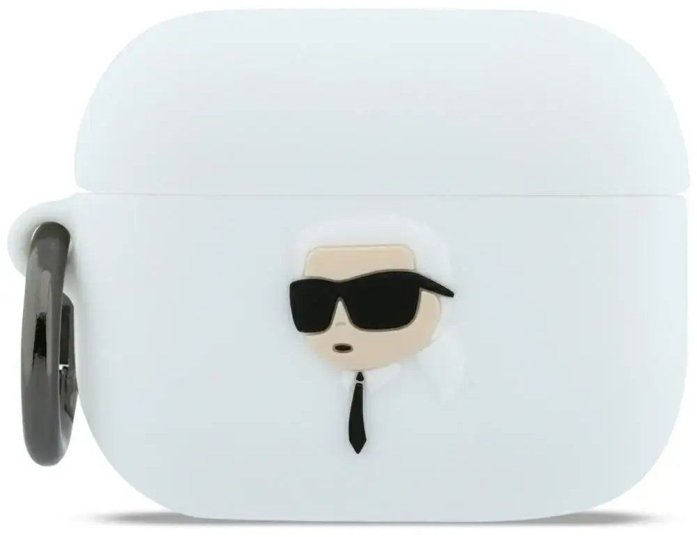 Case Karl Lagerfeld Silicone Karl Head   3D for AirPods Pro 3 white