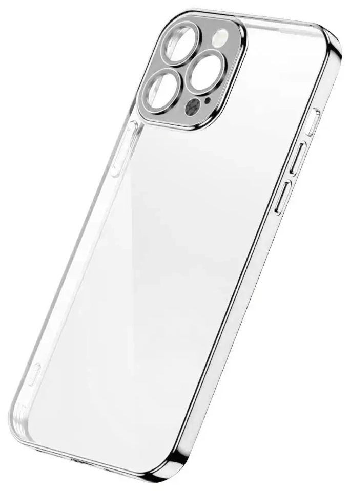 Joyroom Chery Mirror Case dėklas iPhone 13 Pro su metaliniu rėmeliu sidabrinis (JR-BP908 silver)