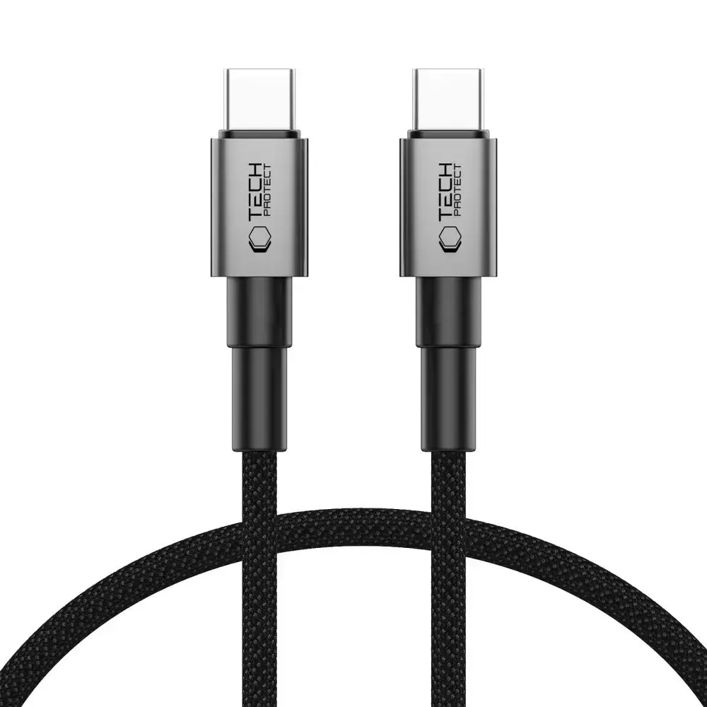 Tech-Protect Ultraboost DNA duomenų perdavimo ir įkrovimo laidas | USB-C | 100W | 0.5m | pilkas