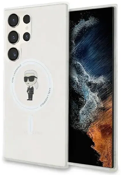 Karl Lagerfeld KLHMS24LHFCKNOT S24 Ultra S928 transparent hardcase IML Ikonik MagSafe