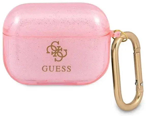 Guess GUAPUCG4GP AirPods Pro cover różowy|pink Glitter Collection