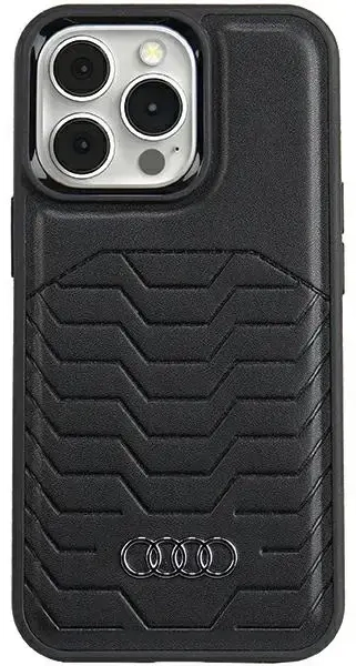 Audi Synthetic Leather MagSafe iPhone 13 Pro | 13 6.1" czarny|black hardcase AU-TPUPCMIP13P-GT|D3-BK