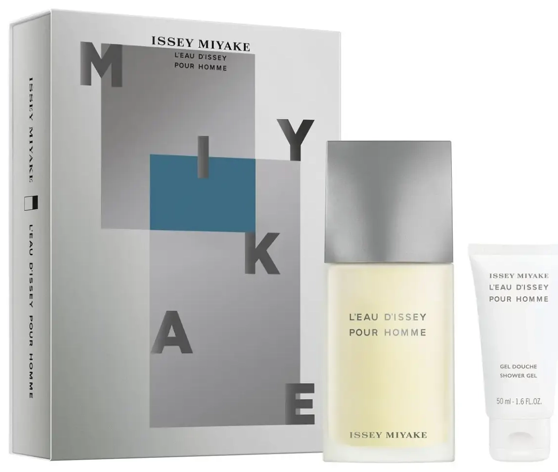 Set Issey Miyake: L'Eau d'Issey, Eau De Toilette, For Men, 75 ml + L'Eau d'Issey, Moisturizing, Shower Gel, For All Skin Types, 50 ml