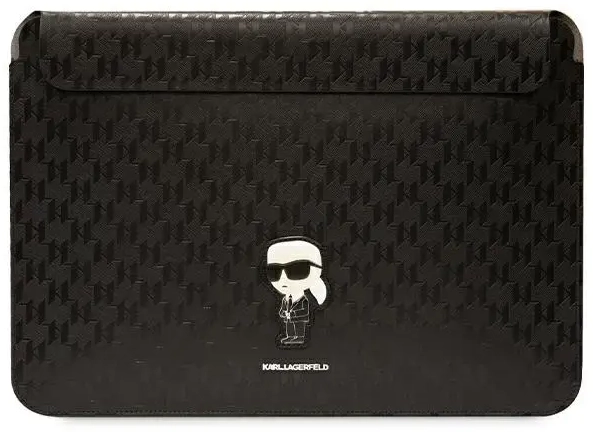 Karl Lagerfeld Sleeve KLCS16SAKHPKK 16" czarny|black Saffiano Monogram Ikonik