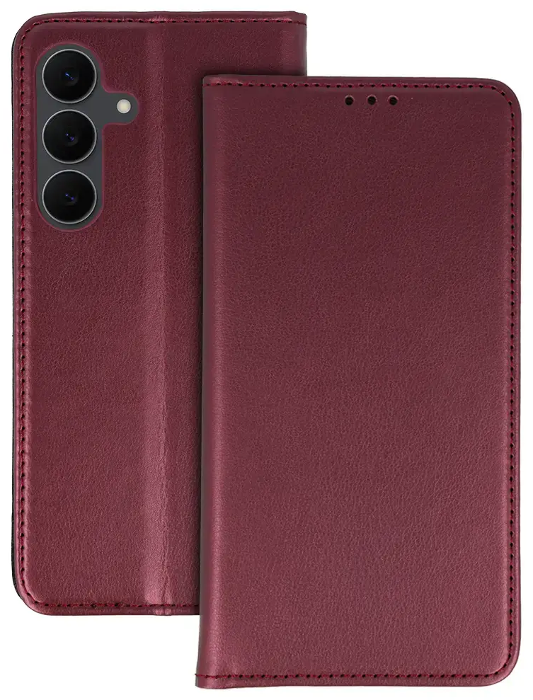 Smart Magneto Case for Samsung Galaxy S25 FE burgundy