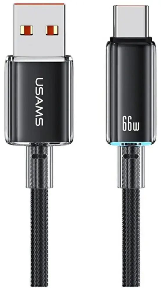 USAMS Cloud Series US-SJ658 провод для передачи данных и зарядки | USB-A на USB-C | 30W | 1.2м | черный