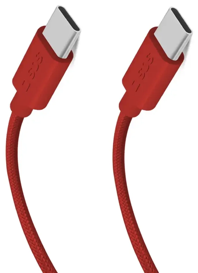 andmeedastus- ja laadimiskaabel | USB-C to USB-C | 1.5m | punane
