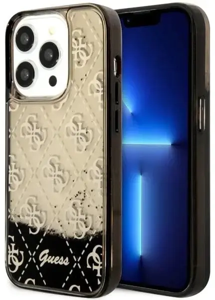 Guess GUHCP14LLC4PSGK iPhone 14 Pro 6.1" czarny|black hardcase Liquid Glitter 4G Transculent