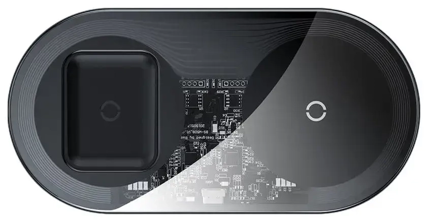 Baseus Simple Pro WXJK-CA02 2-in-1 juhtmevaba laadija | Qi | 15W | läbipaistev