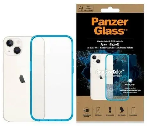 PanzerGlass ClearCase iPhone 13 6.1" Antibacterial Military grade Bondi Blue 0331