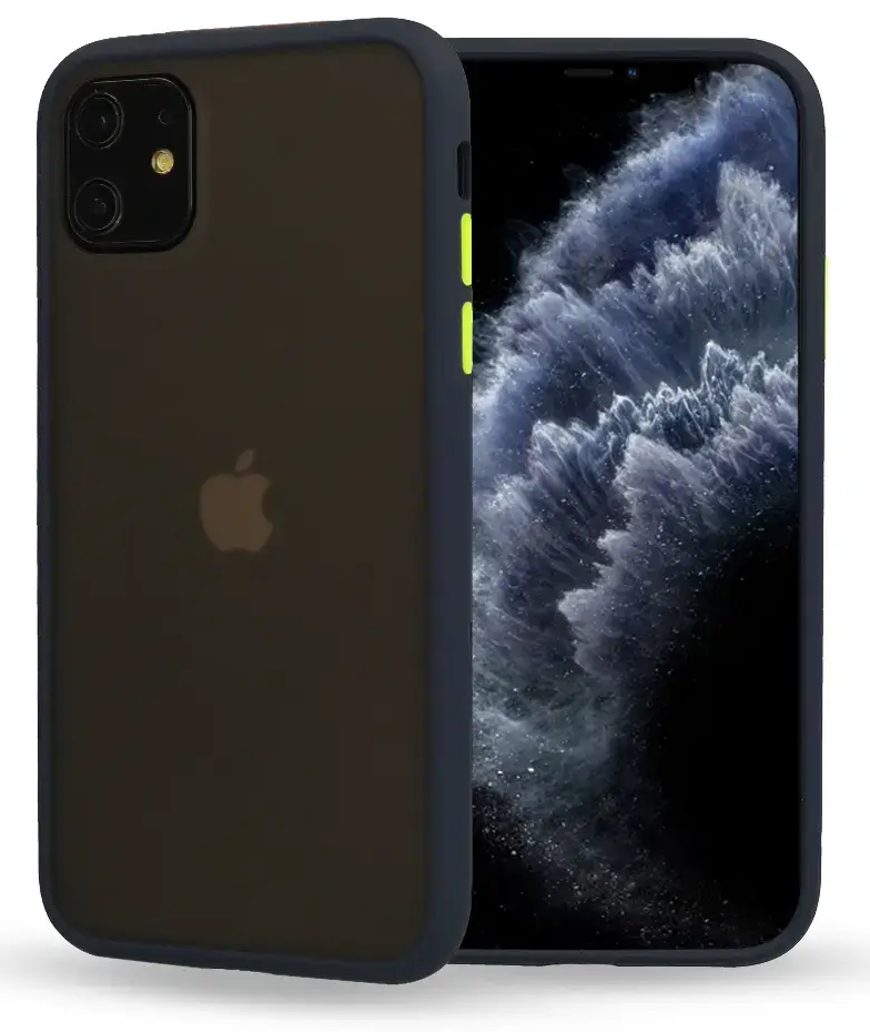 Vennus Color Button Bumper for Samsung Galaxy A20S Navy
