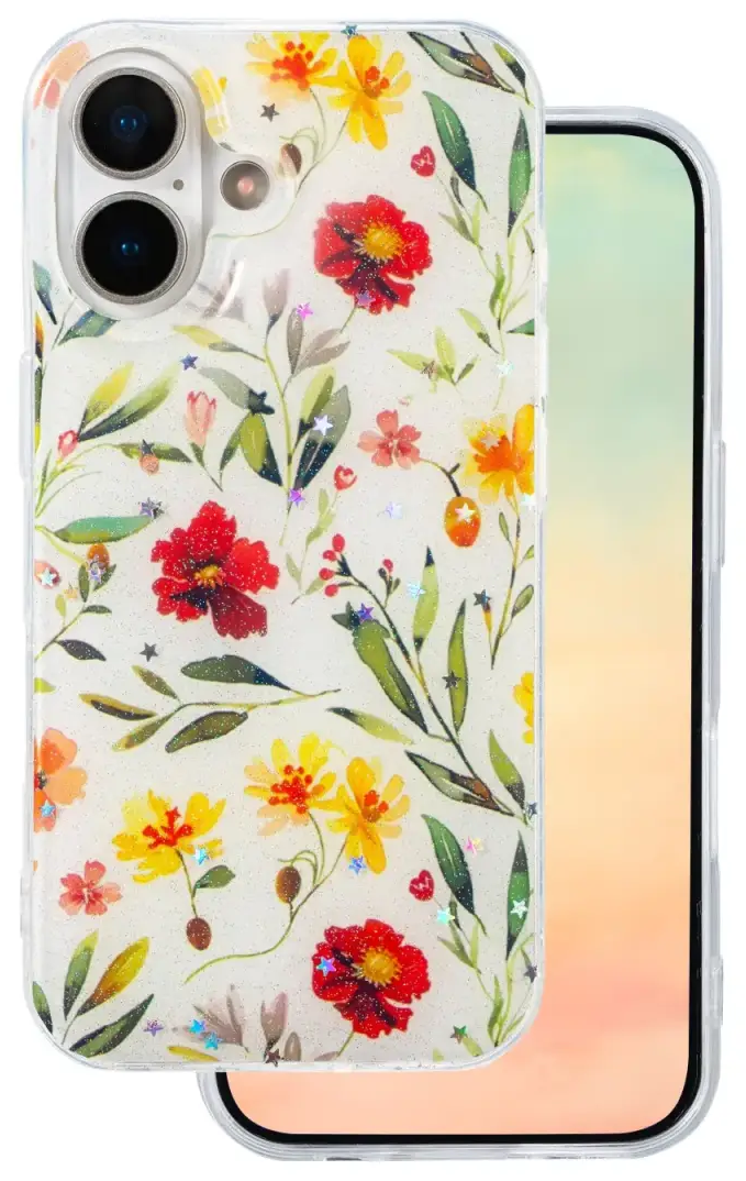 Glow Glam phone case for iPhone 17 white
