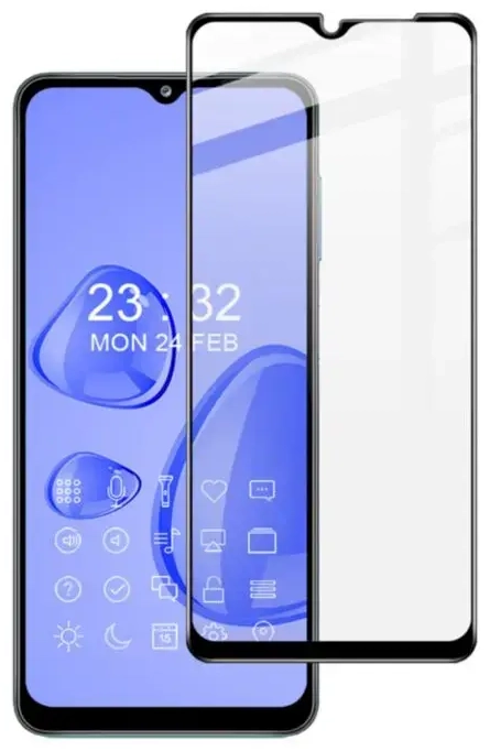 HOFI Fusion 5D pilnam ekrānam aizsargstikls telefonam Samsung Galaxy A32 4G melns