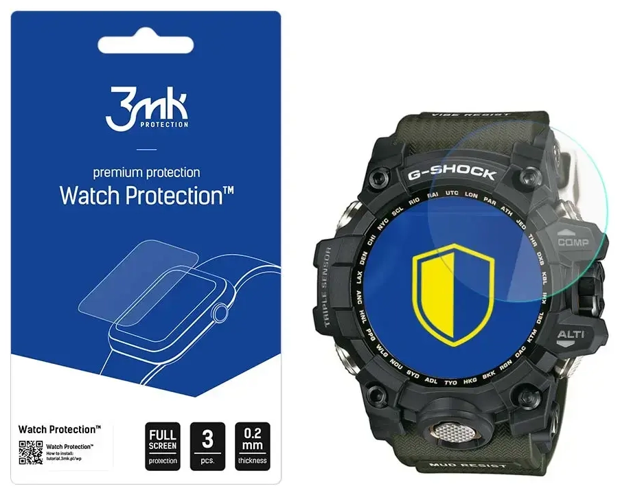Casio G-SHOCK Mudmaster - 3mk Watch Protection™ v. FlexibleGlass Lite screen protector