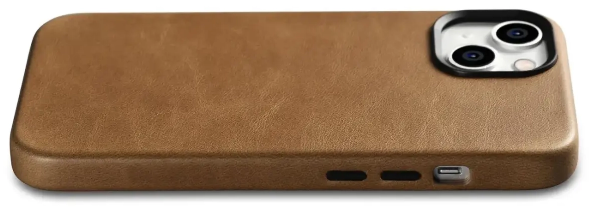iCarer Oil Wax Premium Leather Case iPhone 14 Plus Magnetic Leather Case with MagSafe Brown (WMI14220703-TN)