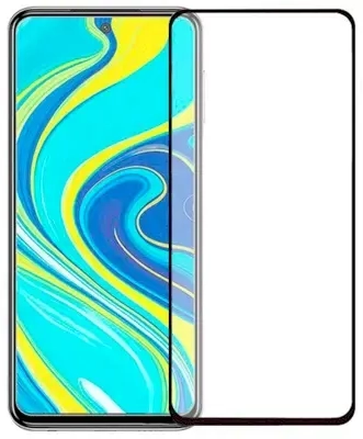 Fusion Full Glue 5D Aizsargstikls pilnam ekrānam ar rāmi Xiaomi Redmi Note 9 Pro melns
