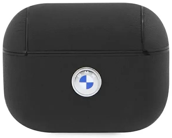 BMW BMAP2SSLBK AirPods Pro 2 cover czarny|black Geniune Leather Silver Logo
