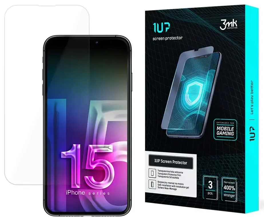 3mk 1UP aizsargplēve telefona ekrānam iPhone 15 Pro