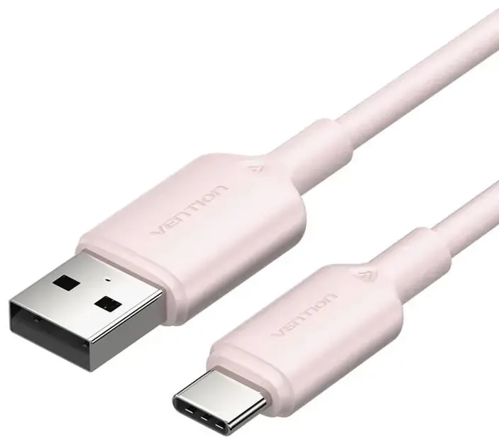 Vention CTQPH andmeedastus- ja laadimiskaabel | USB-A kuni USB-C | 15W | 2m | roosa