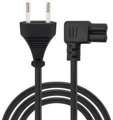 Kabelis Savio Power Cord C7 CL-186 Angled 5m Black