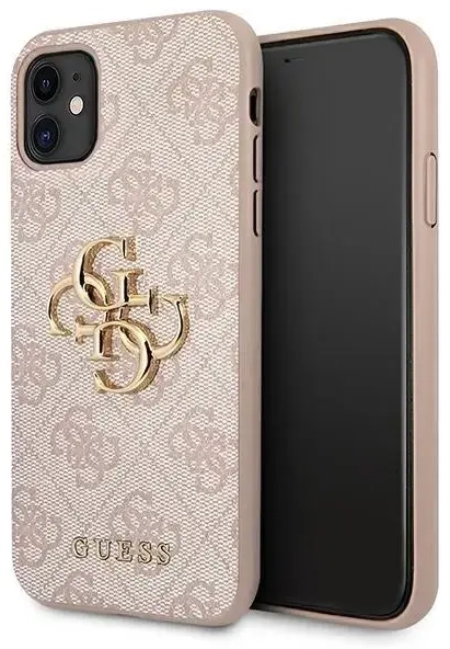 GUHCN614GMGPI  Guess iPhone 11 6.1| Xr Big Metal Logo rozā