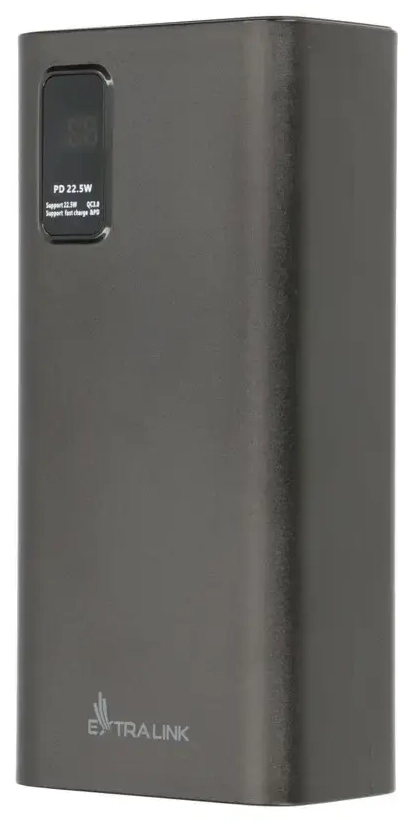 Extralink EPB-069 ārējais akumulators (powerbank) | 30000 mAh | 20W | USB-A, USB-C, Micro USB | melns