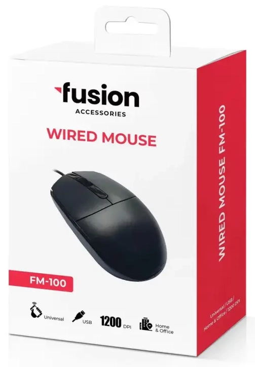 Fusion FM-100 optical mouse | 1200 dpi | black