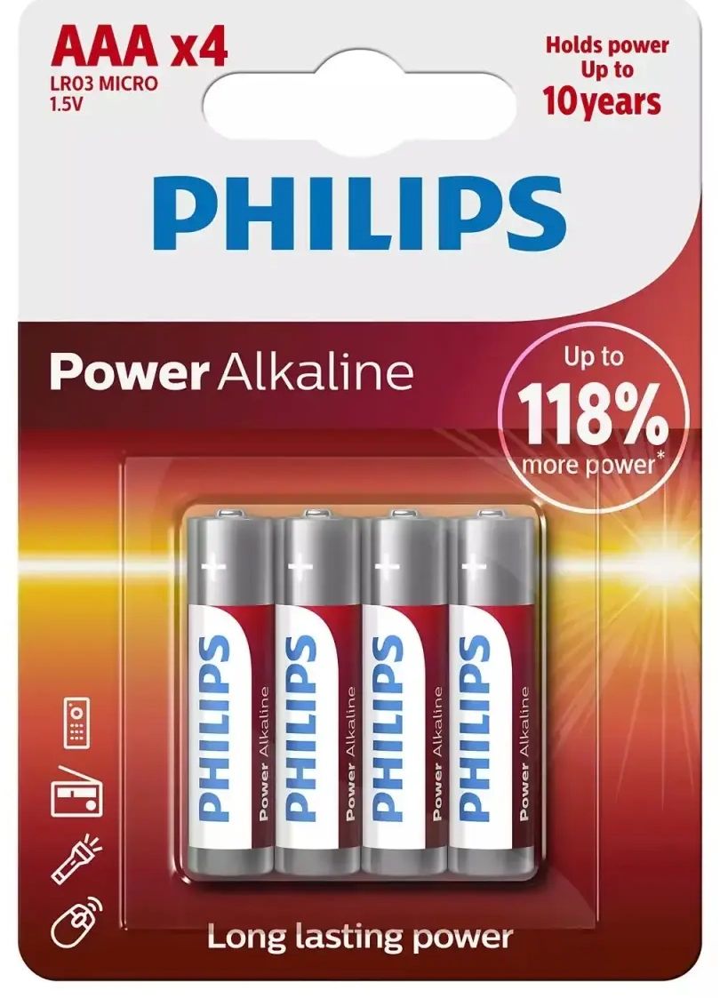 Baterija Philips AAA 4gb