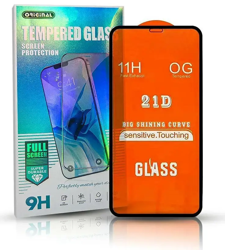GoodBuy 21D на весь экран защитное стекло для телефона iPhone 11 | XR черный