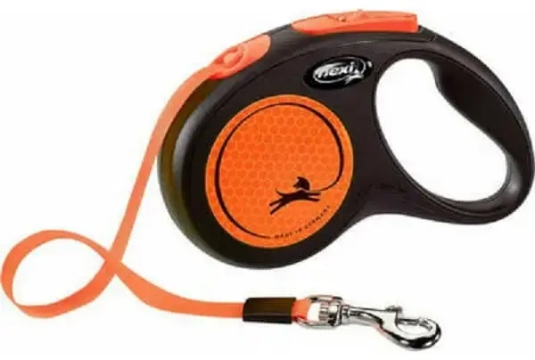 Inerces pavada suņiem: Trixie Flexi New NEON, tape leash, S: 5 m, neon orange, up to 15kg