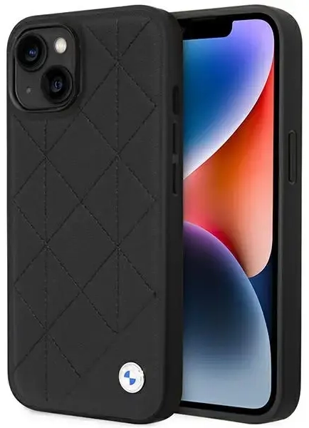 Etui BMW BMHCP14S22RQDK iPhone 14 6.1" czarny|black Leather Quilted