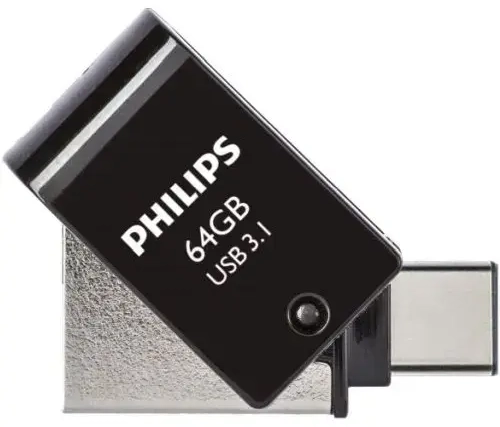 PHILIPS USB 3.1 | USB-C mälupulk Midnight black 64GB