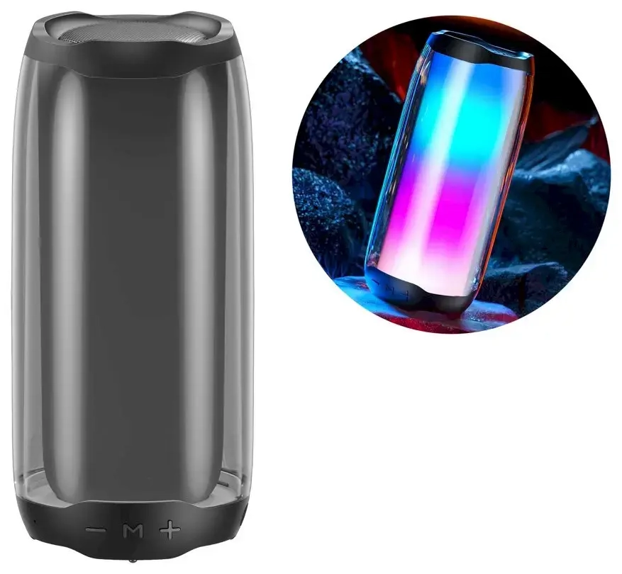 WK Design portable wireless Bluetooth 5.0 speaker RGB 2000mAh black (D31 black)
