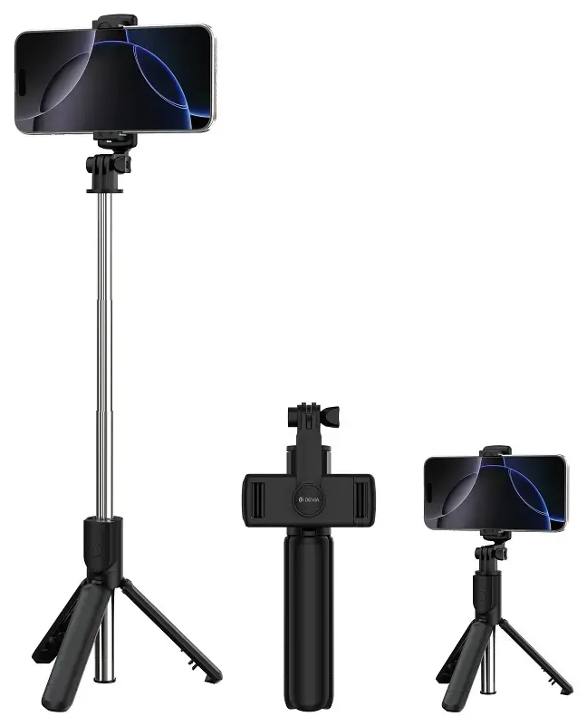 Devia selfie stick Bluetooth tripod ES083 black