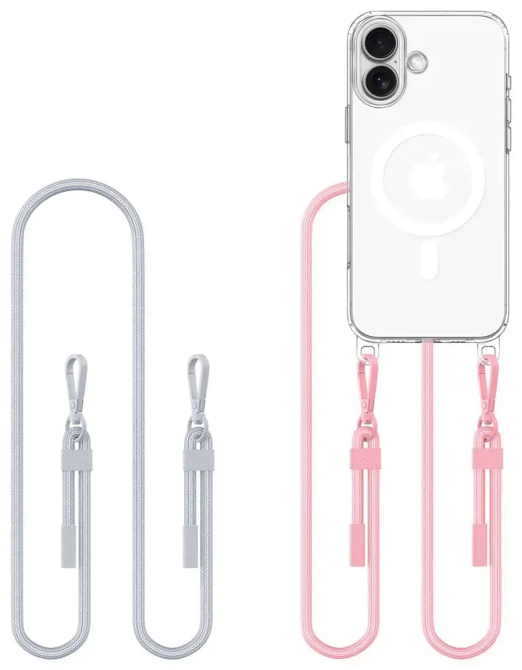 TECH-PROTECT FLEXAIR CHAIN MAGSAFE IPHONE 16 GREY & PINK