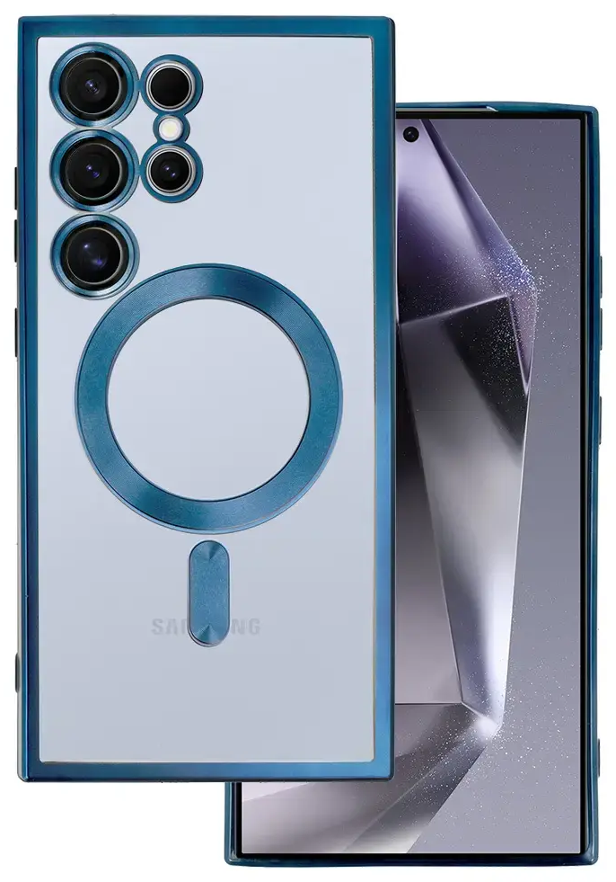 Metallic Magsafe Case for Samsung Galaxy S24 Ultra Blue