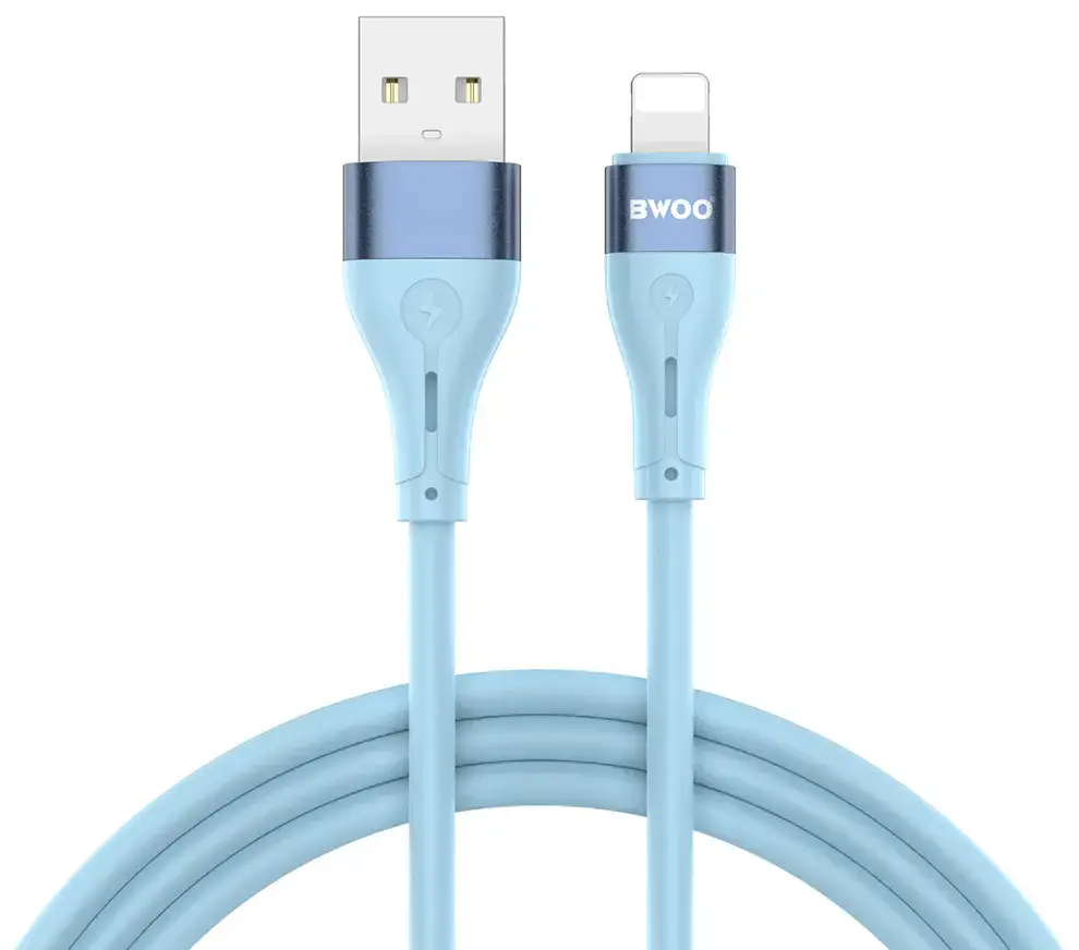BWOO X280L datu pārraides un uzlādes vads | USB-A uz Lightning | 15W | 1m | zils